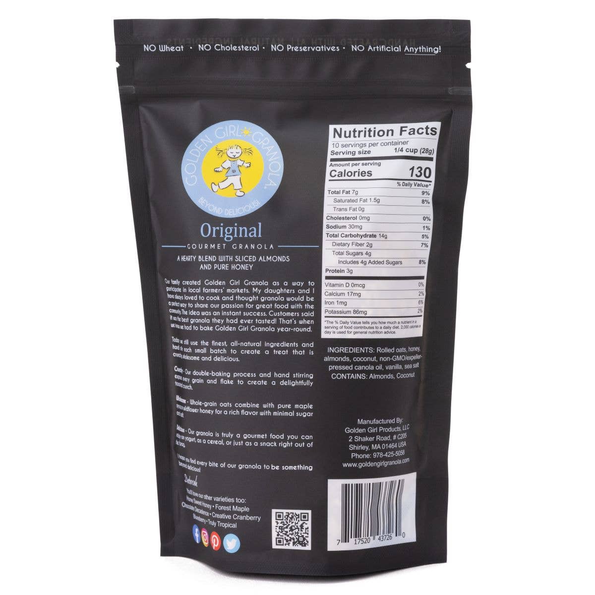 Golden Girl Granola - Original Gourmet Granola 10 oz