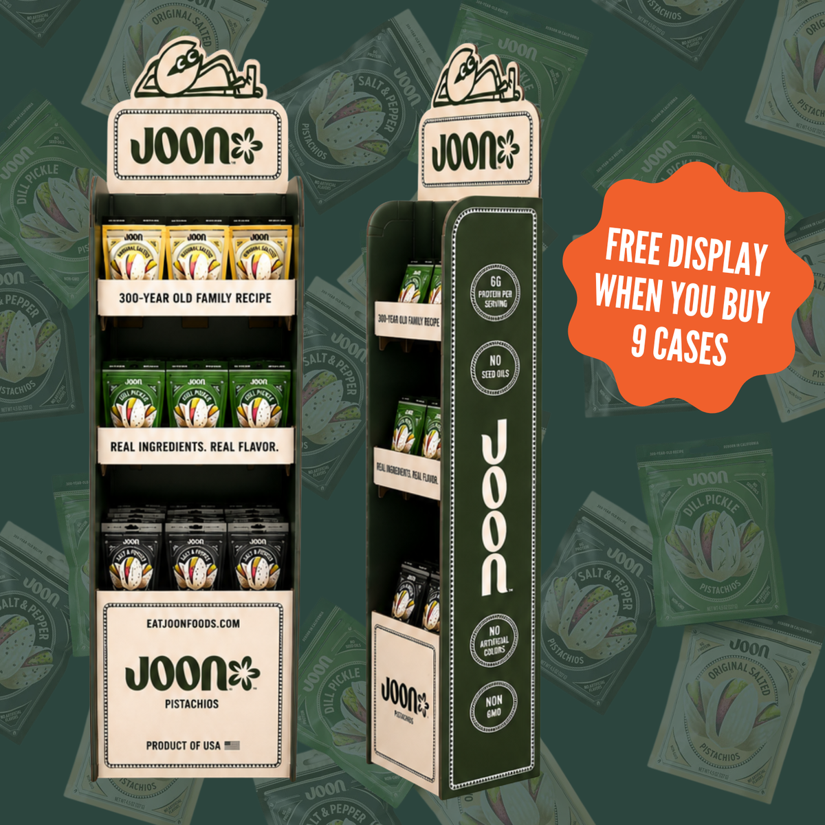 Joon - Joon Pistachios Floor Display Set | Display + 9 Cases