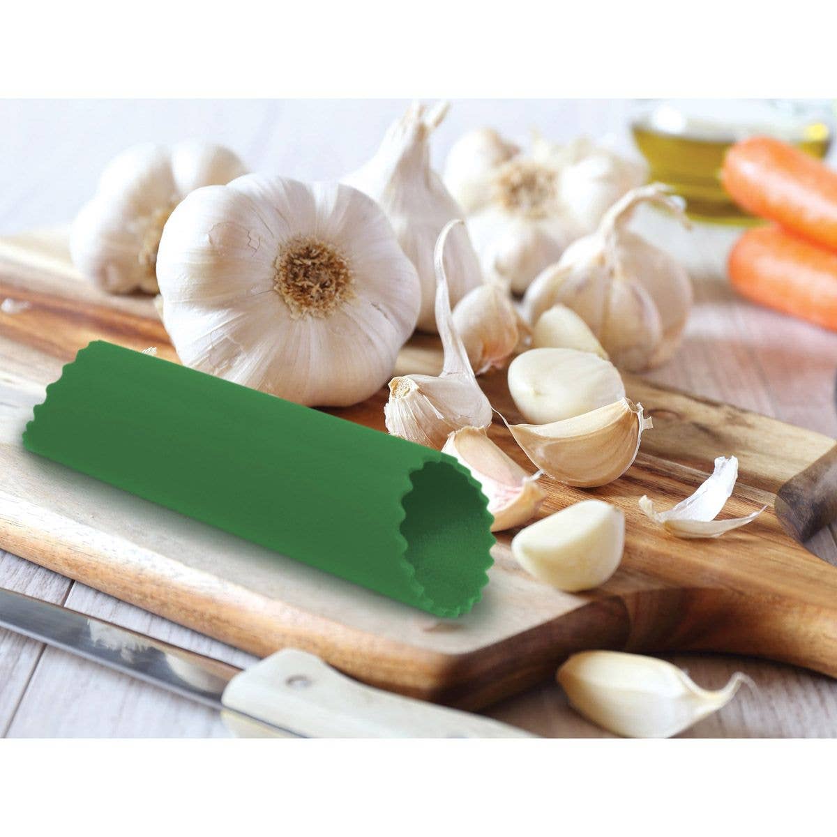 Fantes Silicone Garlic Peeler Tube, BPA Free, Green