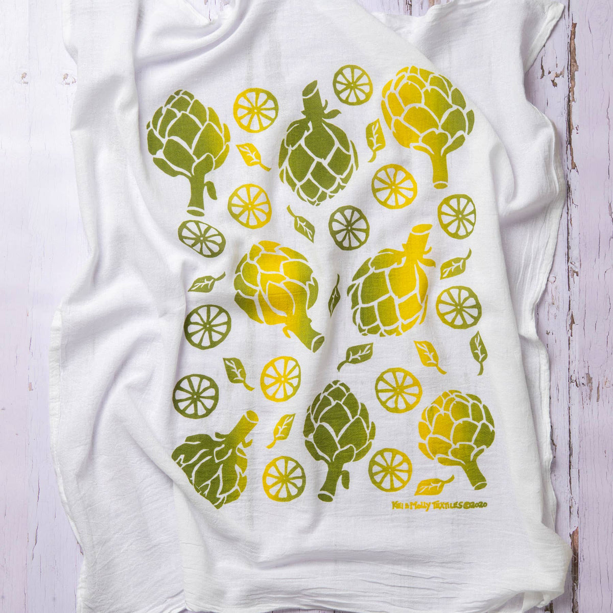 Flour Sack Dish Towel - Artichokes