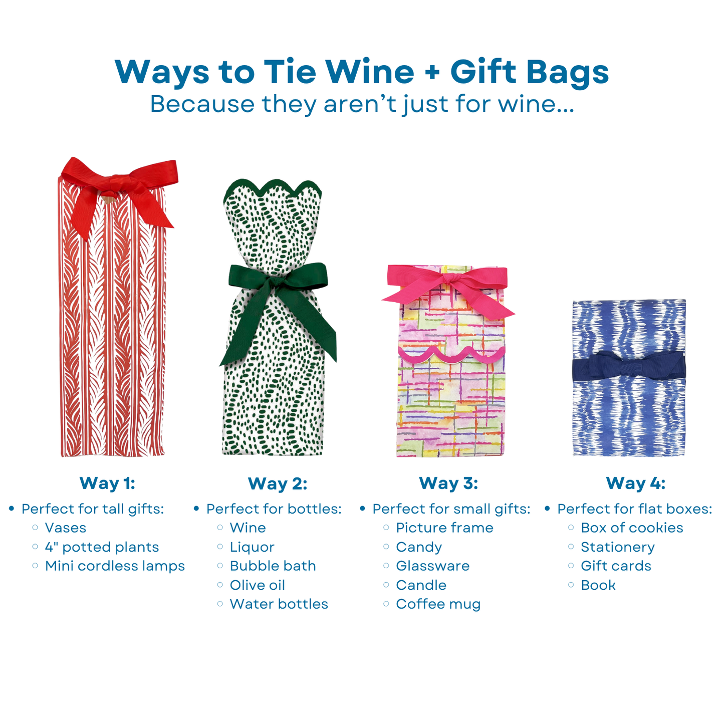 Lucy Grymes Designs - Spring Blooms Floral Wine + Gift Bag Kit | Set of 6