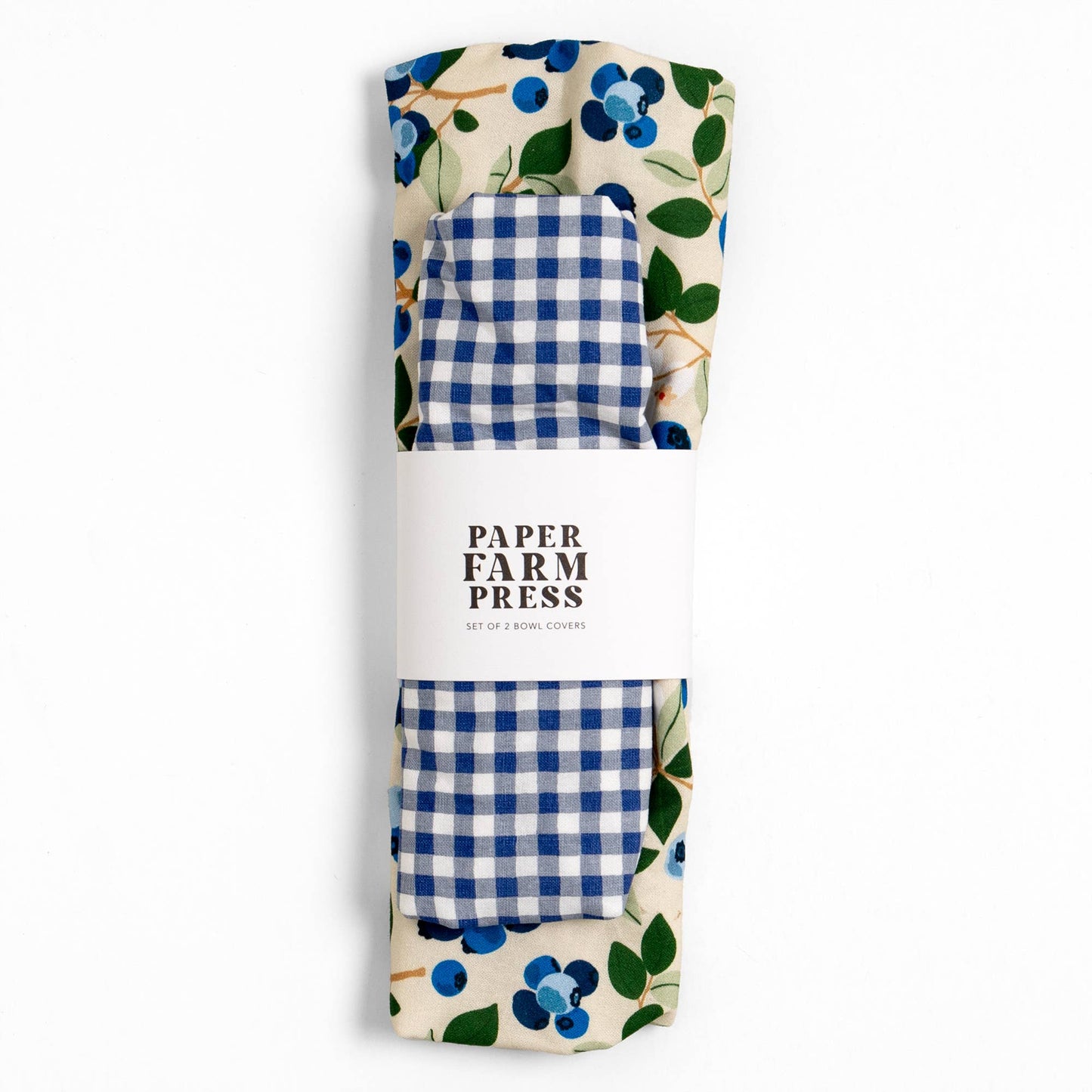 Paper Farm Press - Blueberry Field Reusable Fabric Bowl Cover Set