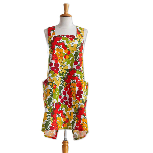 Garden Tomato Pinafore Apron Multi Cotton Everyday