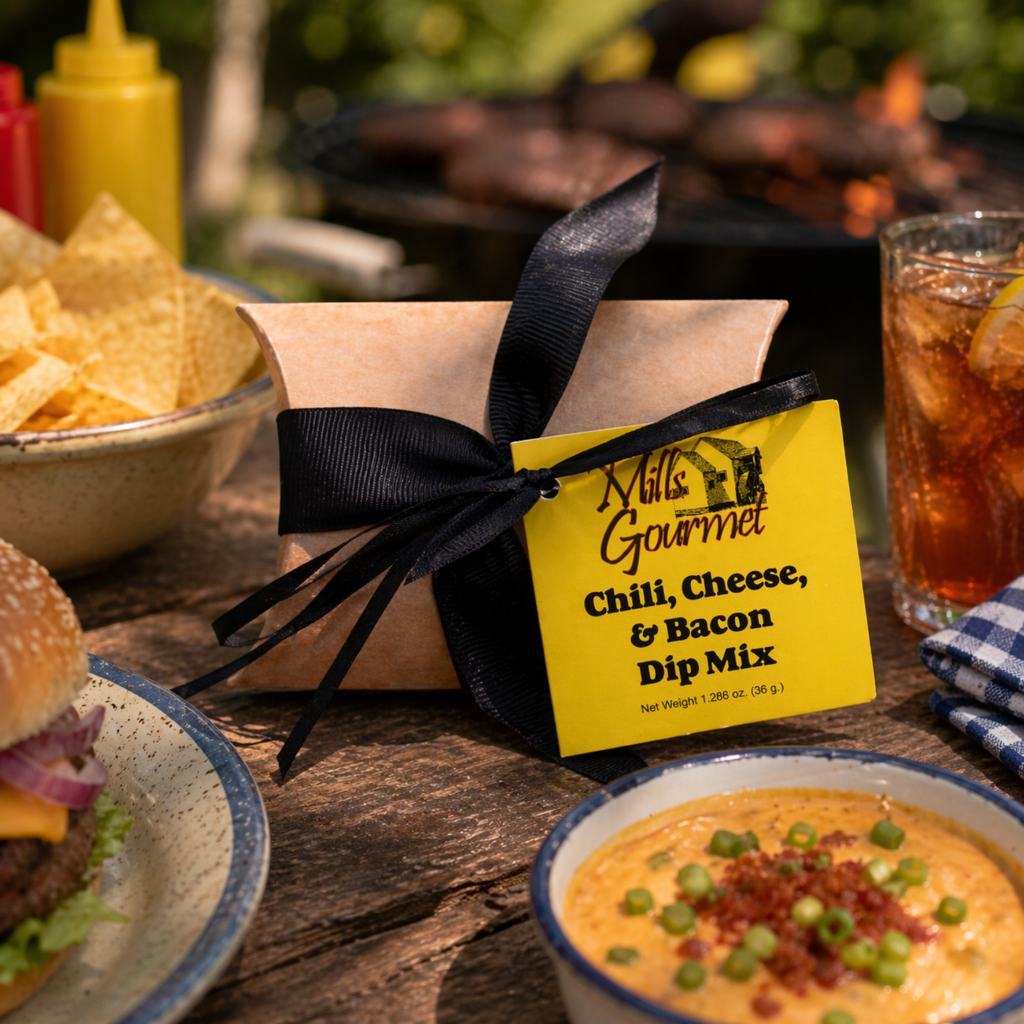 Mills Gourmet - Dip Mix - Chili Cheese & Bacon - 1.3 oz Kraft Pillow Box