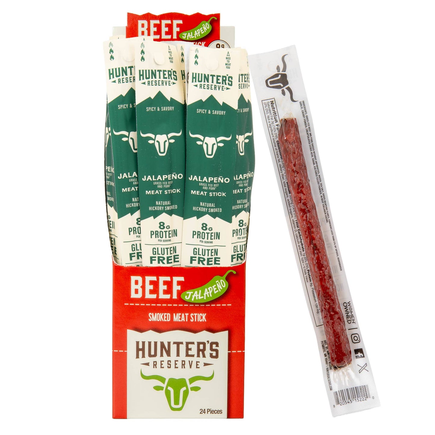 Hunter's Reserve - Jalapeño Grass Fed Beef Meat Stick
