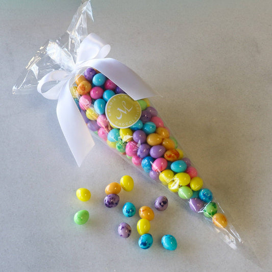Maggie Lyon Chocolatiers - 8oz Mini Speckled Eggs in Carrot Shaped Bag