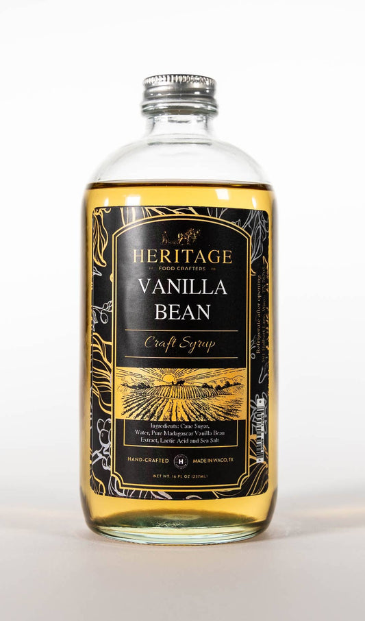 Heritage Food Crafters - Specialty Coffee and Beverage Syrup - Vanilla Bean 16oz