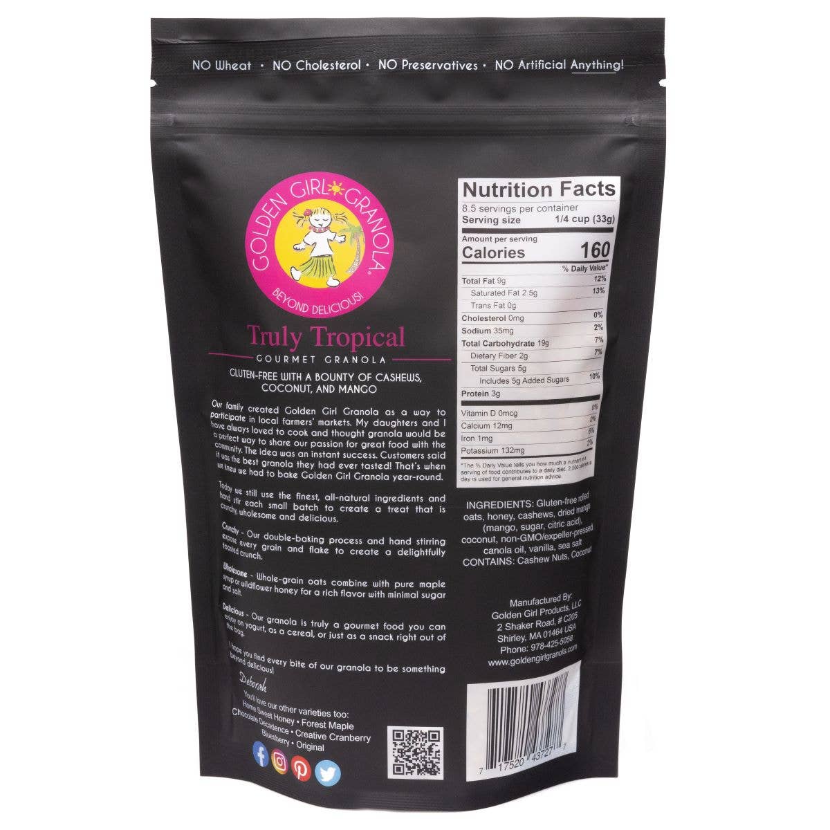 Golden Girl Granola - Truly Tropical Gourmet Granola (GF) 9 oz