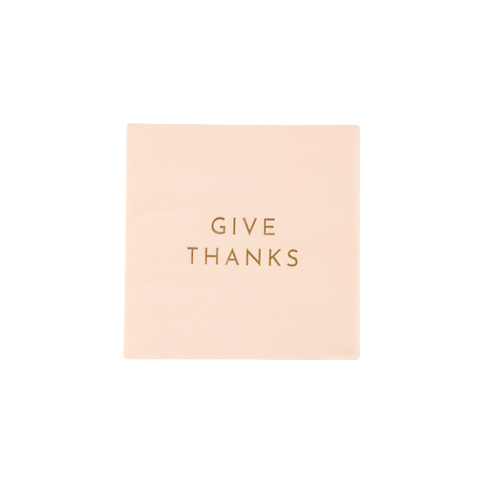 Give Thanks Thanksgiving Cocktail Napkins (Set of 20)