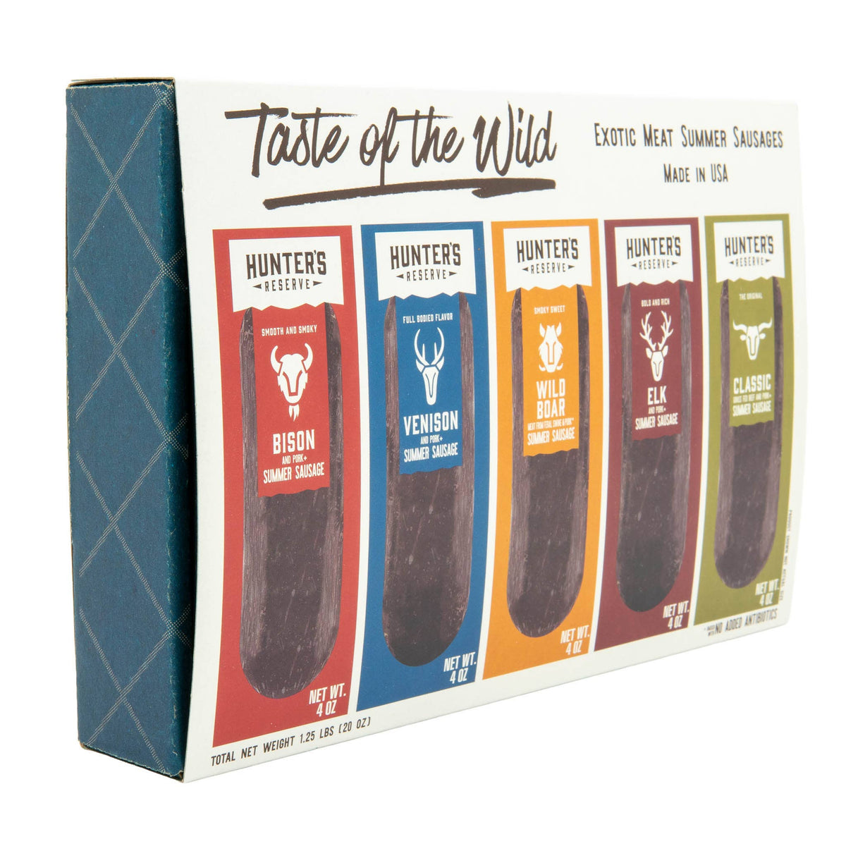 Taste of the Wild Holiday Gift Box- Five 4oz Summer Sausages