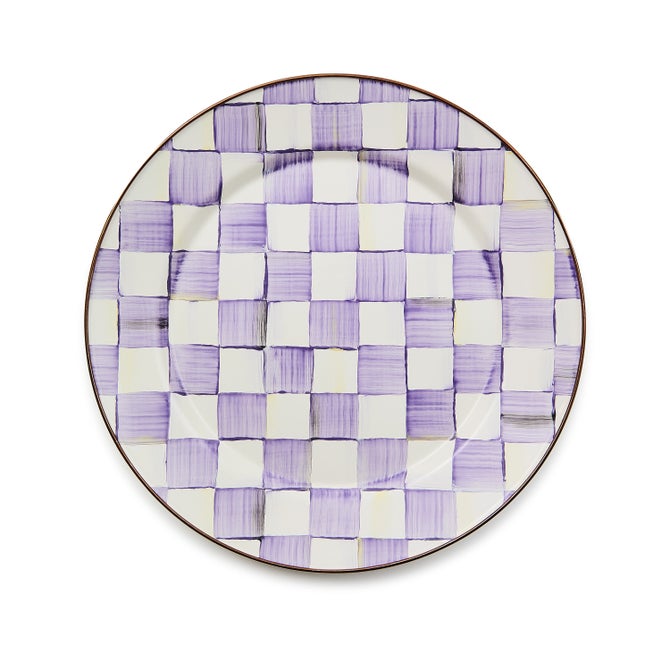 Violet Check Charger Plate