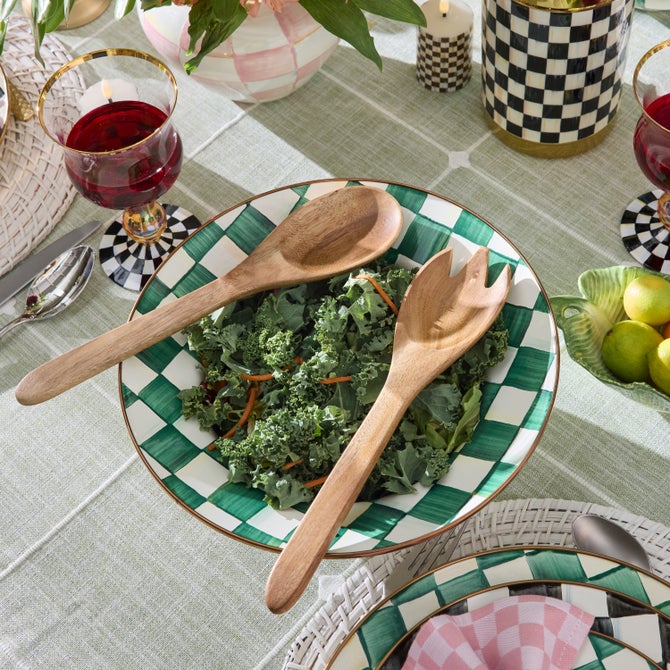 MacKenzie Childs Salad Server Set