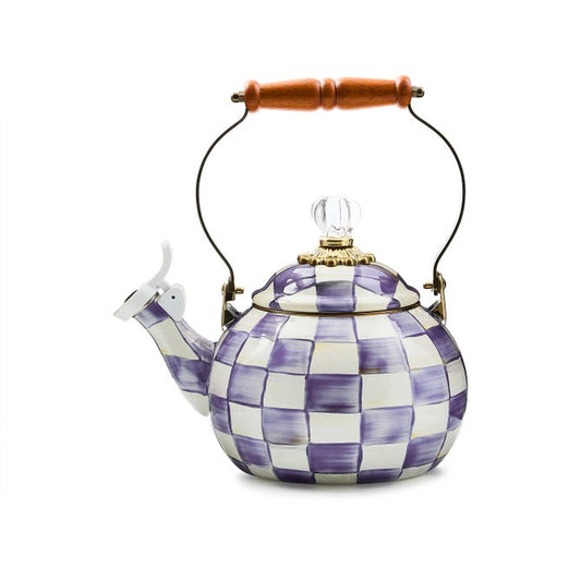 Whistling Tea Kettle Violet Check
