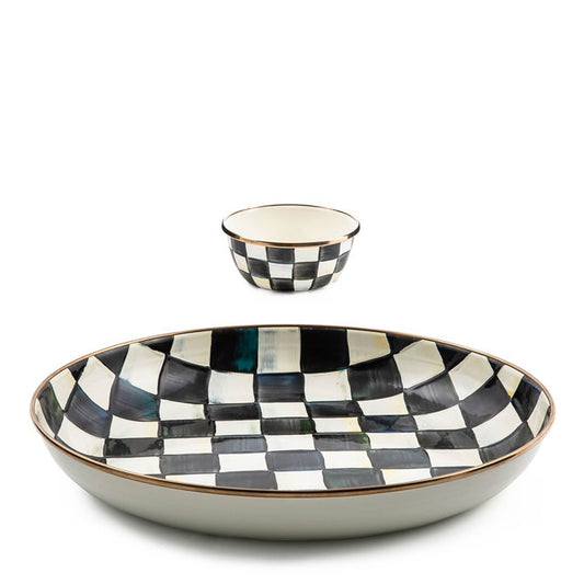 Mackenzie Childs Chip and Dip Set