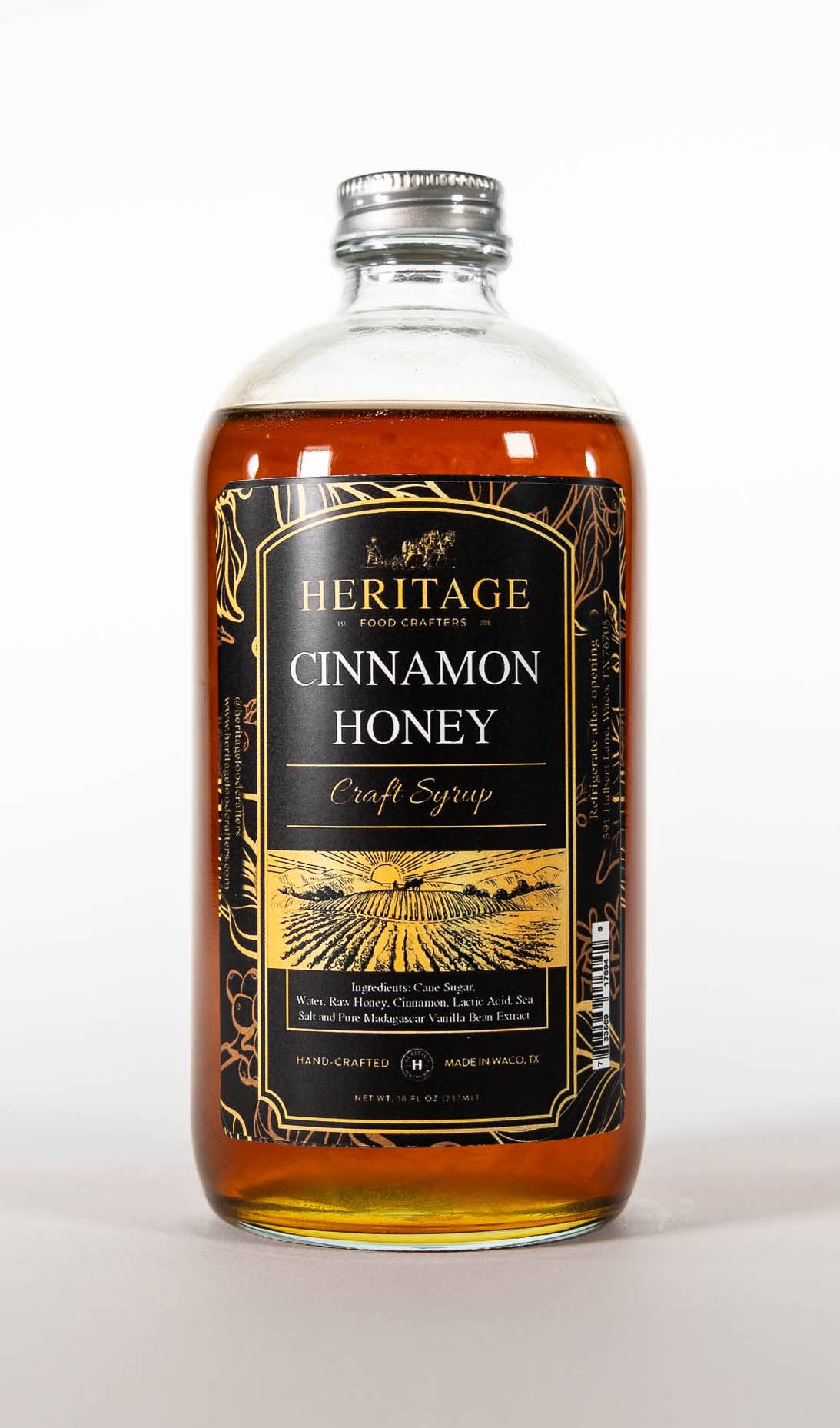 Heritage Food Crafters - Specialty Coffee and Beverage Syrup - Cinnamon Honey 16oz