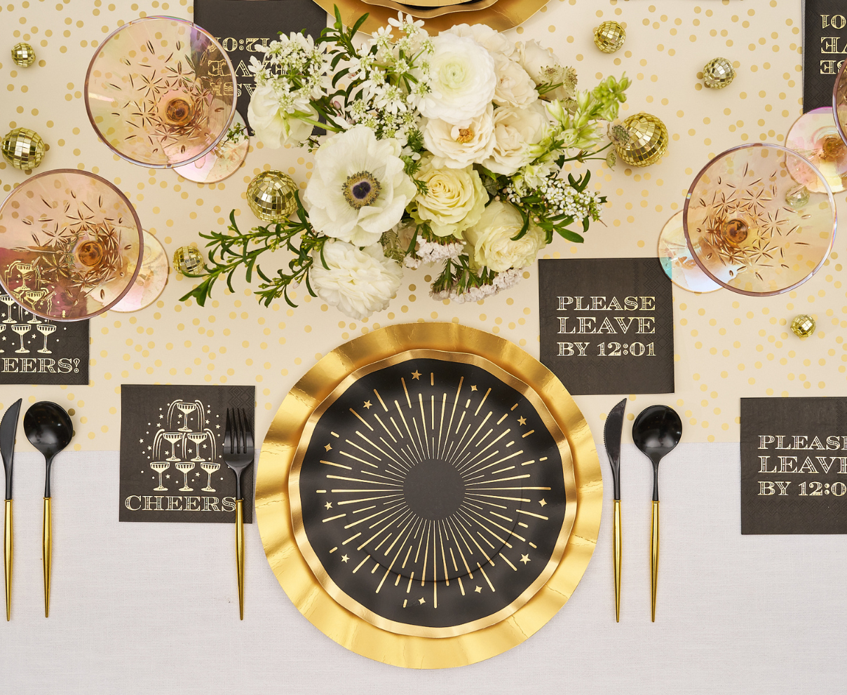 Midnight Sparkle Please Leave By 12:01 Cocktail Napkins