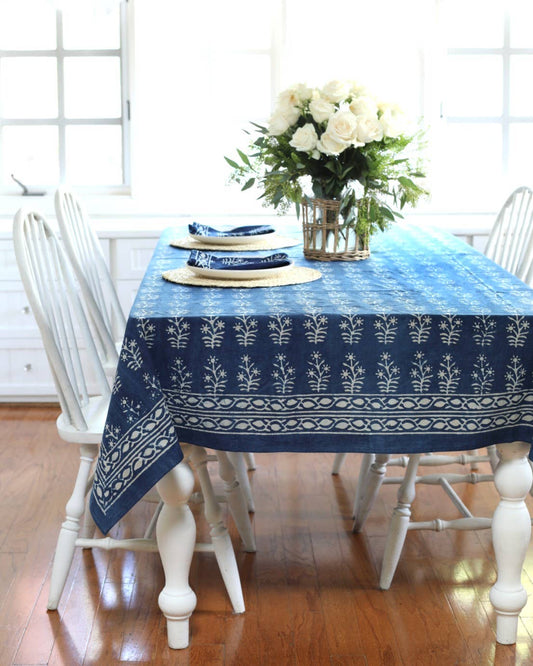 PACIFIC & ROSE TEXTILES - Tablecloth Lawrence Indigo