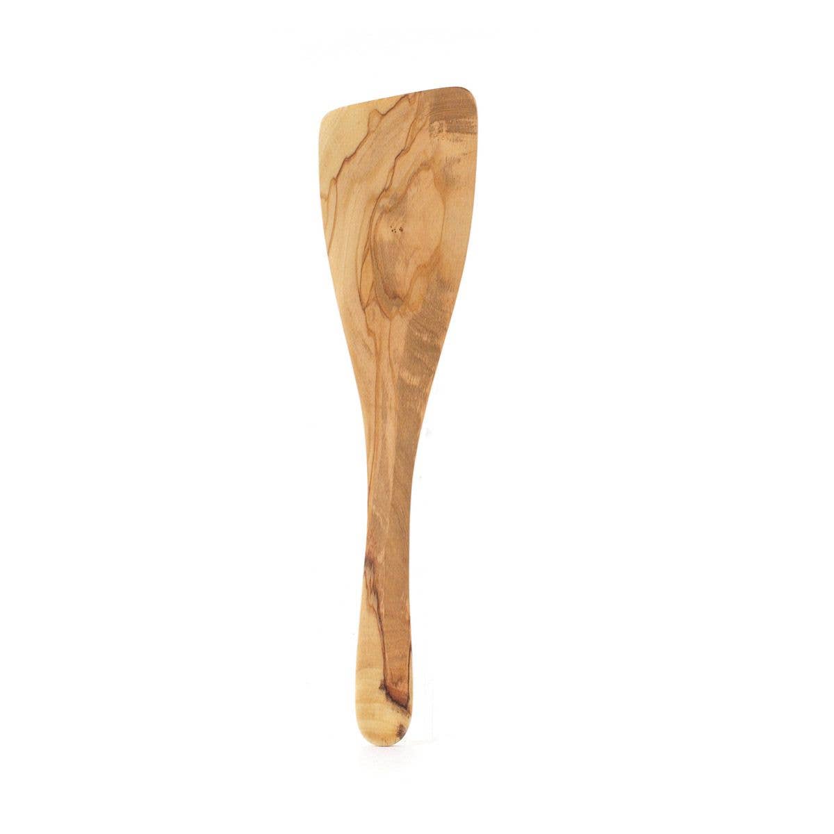 Italian Olive Wood Wide Spatula for Cooking, 12.5in