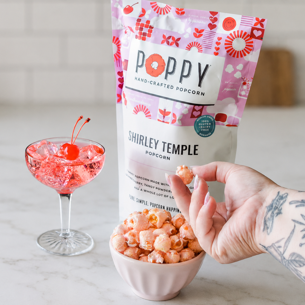 Poppy Hand-Crafted Popcorn - Shirley Temple Popcorn