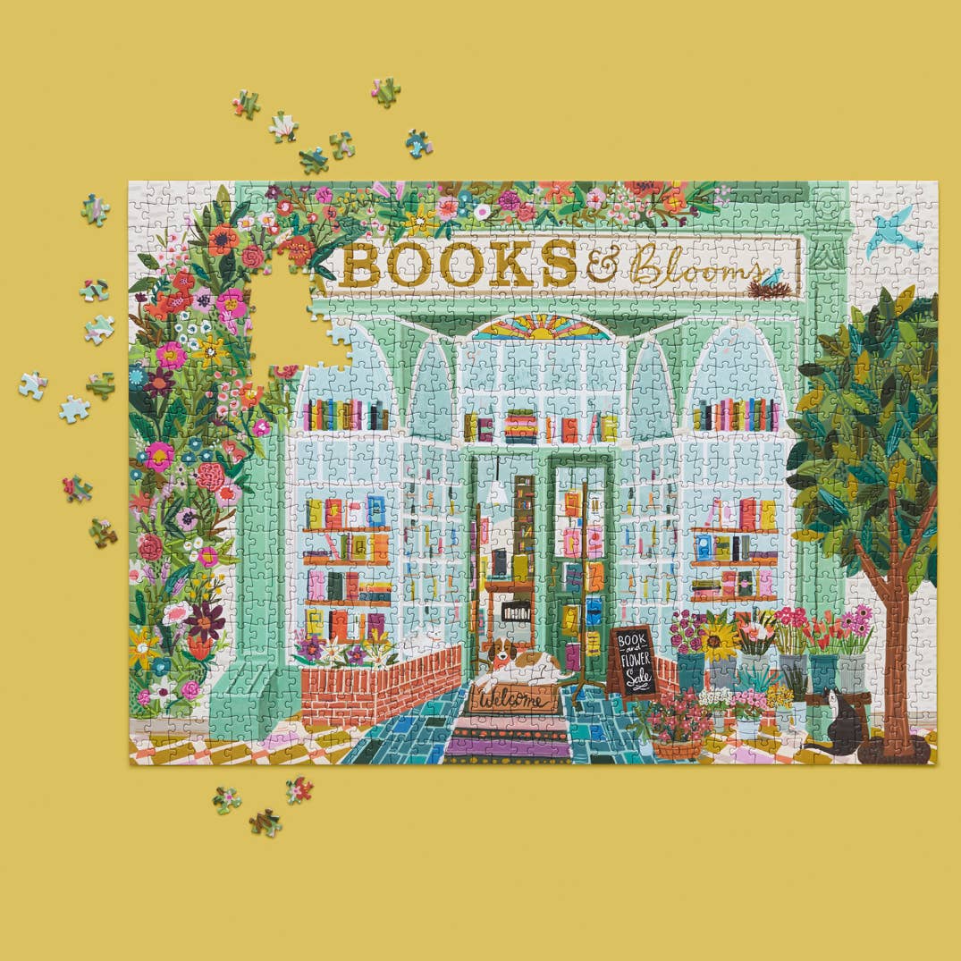 Books And Blooms 1000 Piece Puzzle