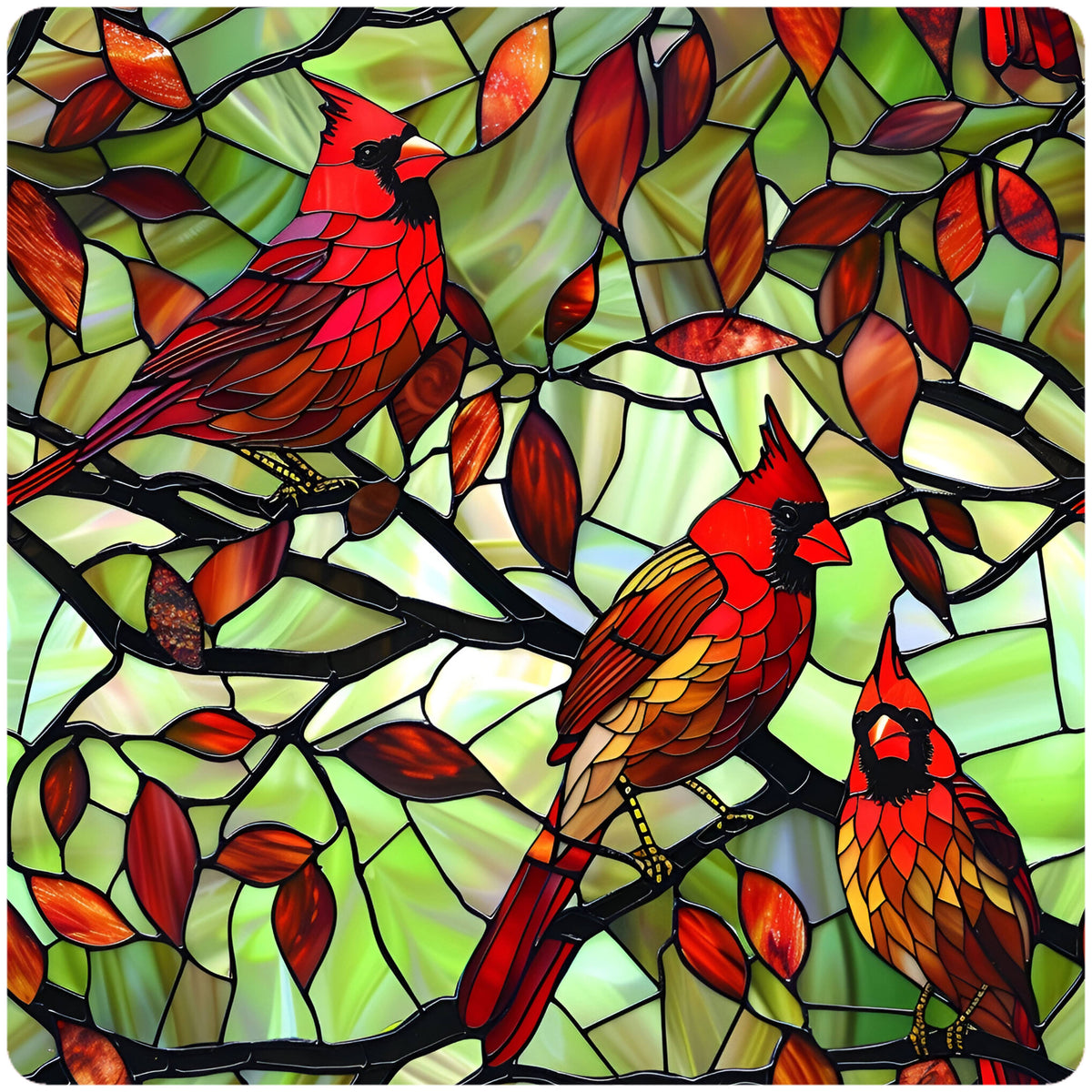 Cardinal Green Stained-Glass