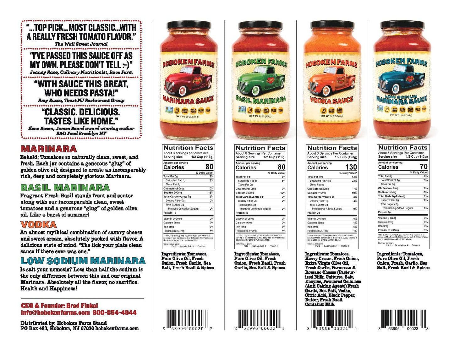 Hoboken Farms - Hoboken Farms Marinara Sauce 6 Pack