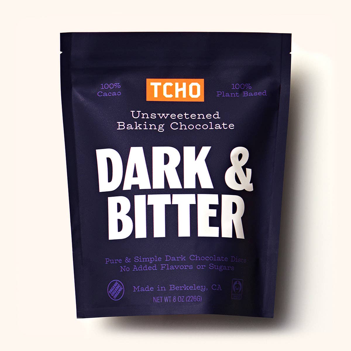 TCHO - Dark & Bitter, 100% Unsweetened Baking Chocolate