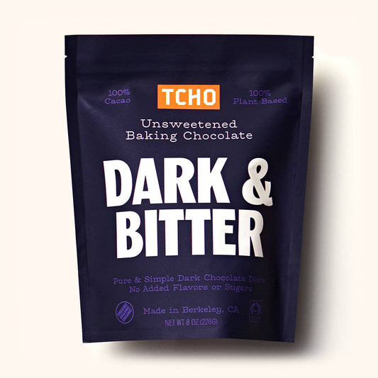 TCHO - Dark & Bitter, 100% Unsweetened Baking Chocolate