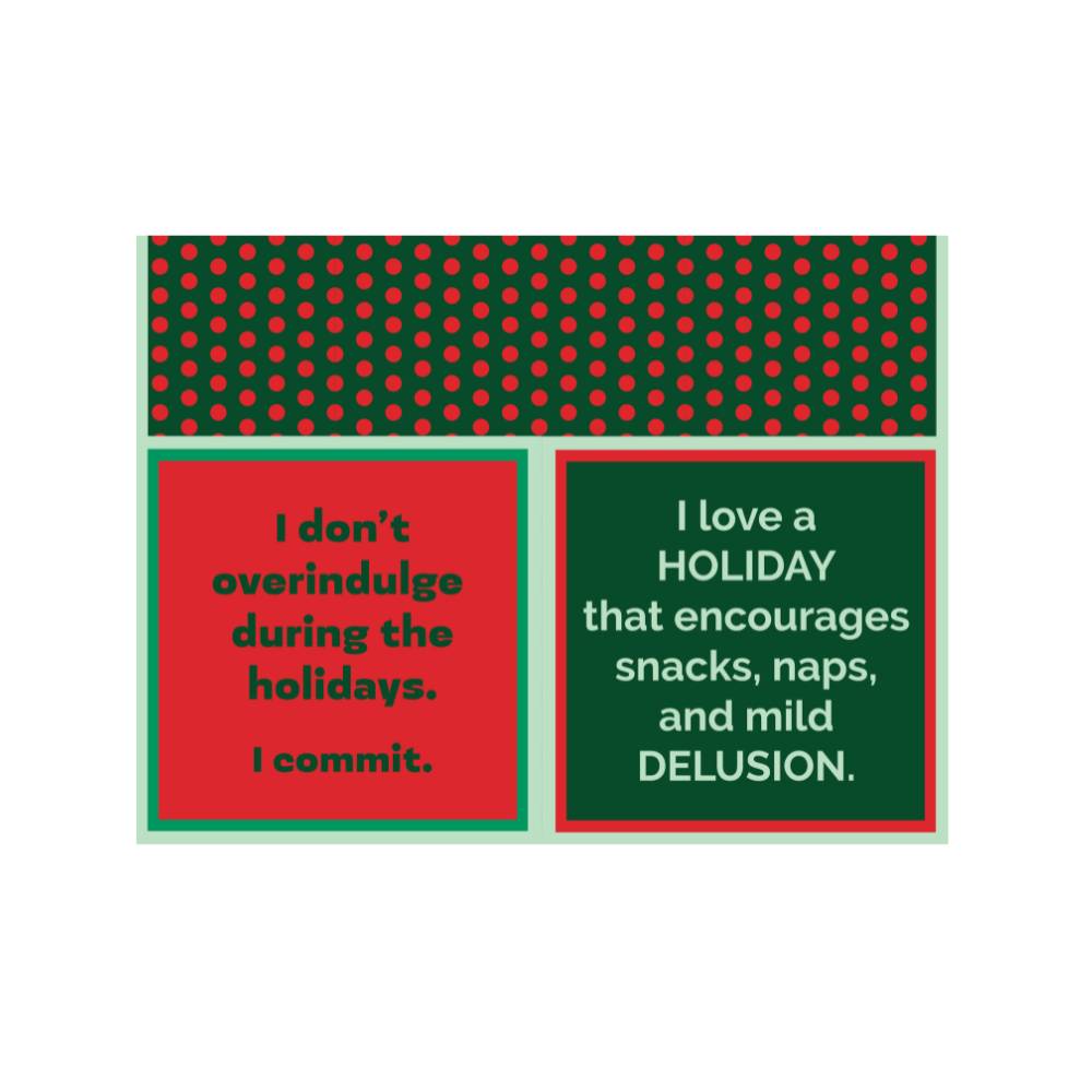 Drinks on Me - NAPKIN Xmas Holiday Mild Delusion | Funny Christmas Gift