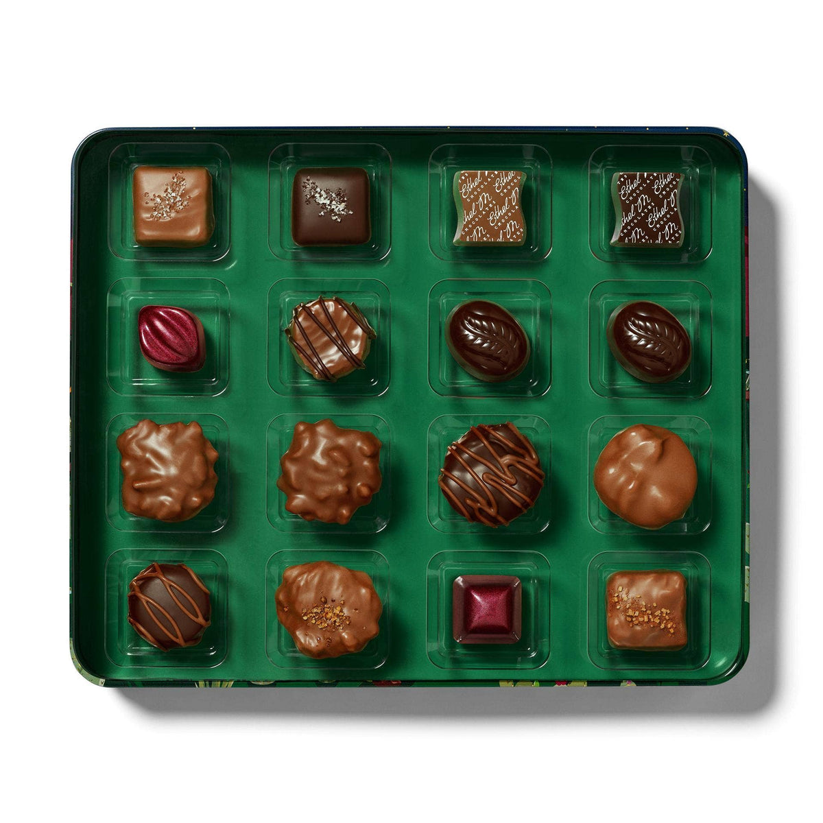 Ethel M Chocolates - LIMITED PREMIUM 16-PIECE HOLIDAY CACTUS LIGHTS TIN