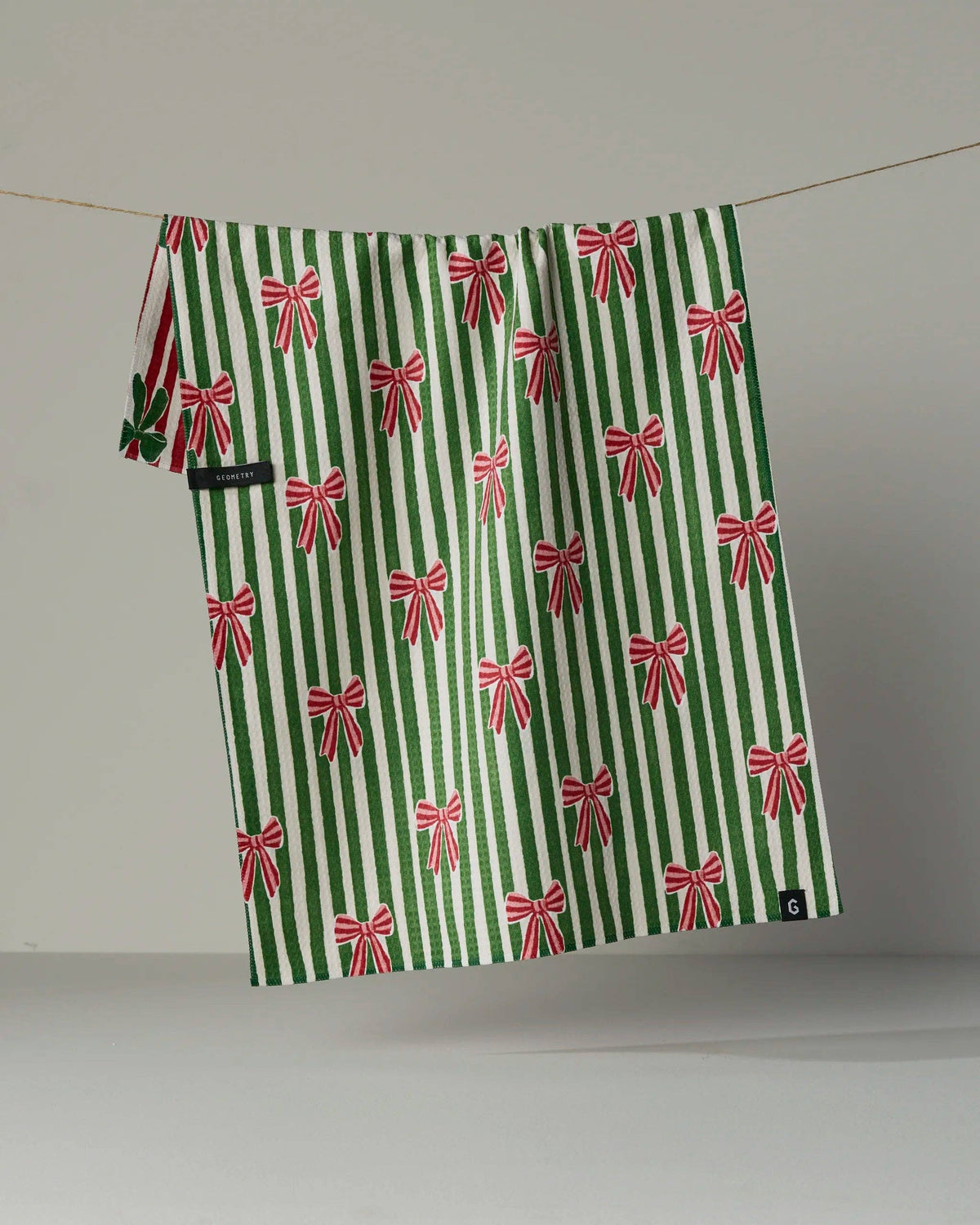 Ribbon Bows Luxe Kitchen Towel - Holiday 2026