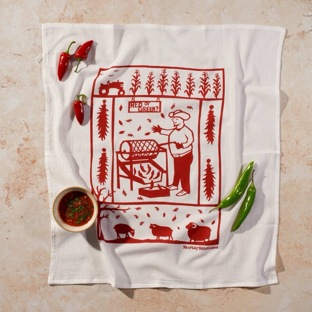 Flour Sack Dish Towel - Chile Roaster