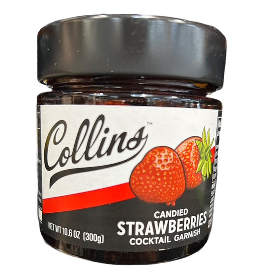 Collins Candied Strawberries Cocktail Garnish