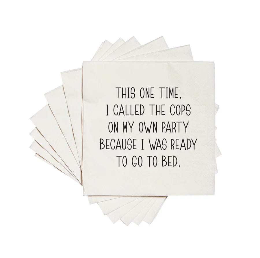 This One Time I Called The Cops Cocktail Napkins