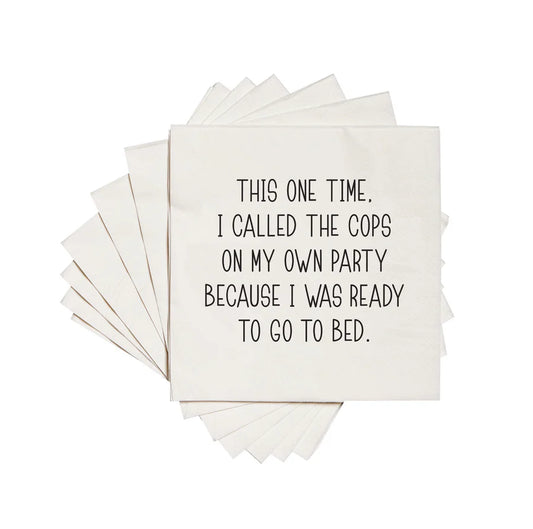 This One Time I Called The Cops Cocktail Napkins