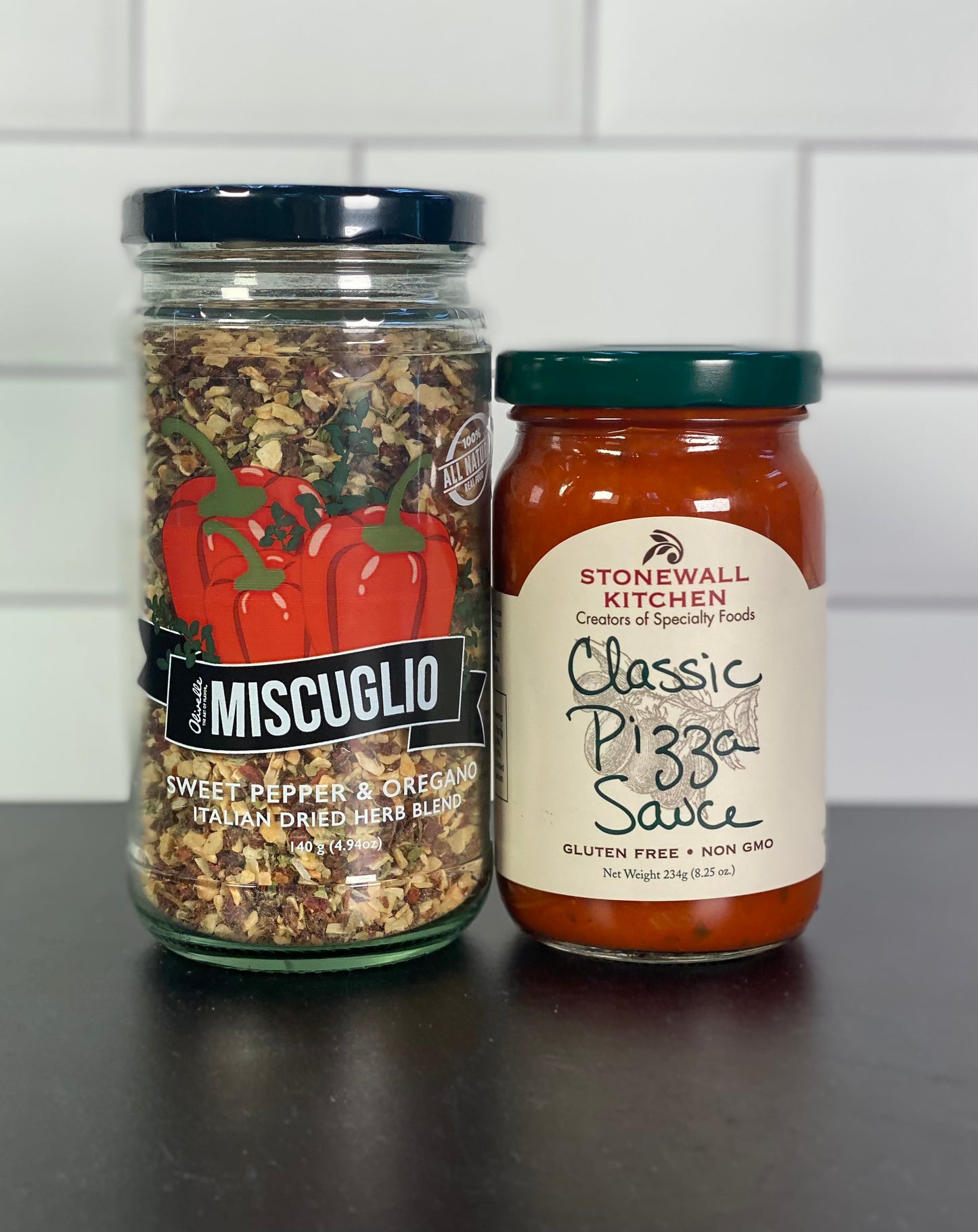 Olivelle Miscuglio Herb Blend & Stonewall Kitchen Classic Pizza Sauce