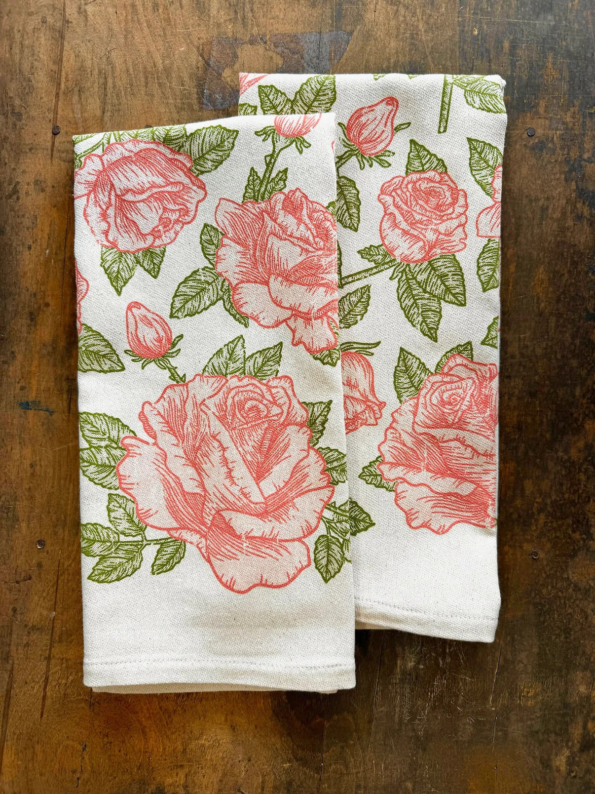 Rose Pattern Kitchen Towel
