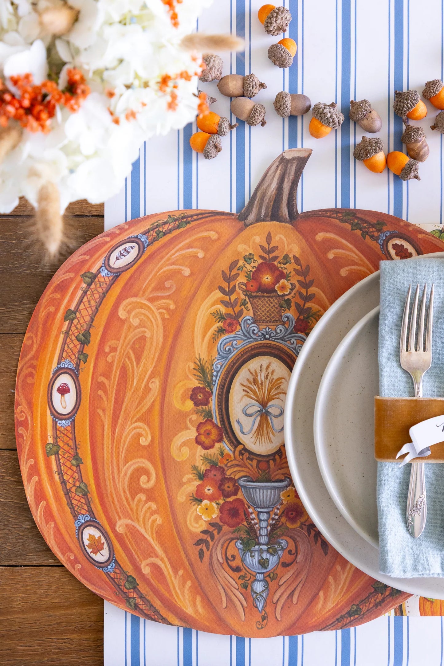 Die-cut Antique Pumpkin Placemats - 12 sheets