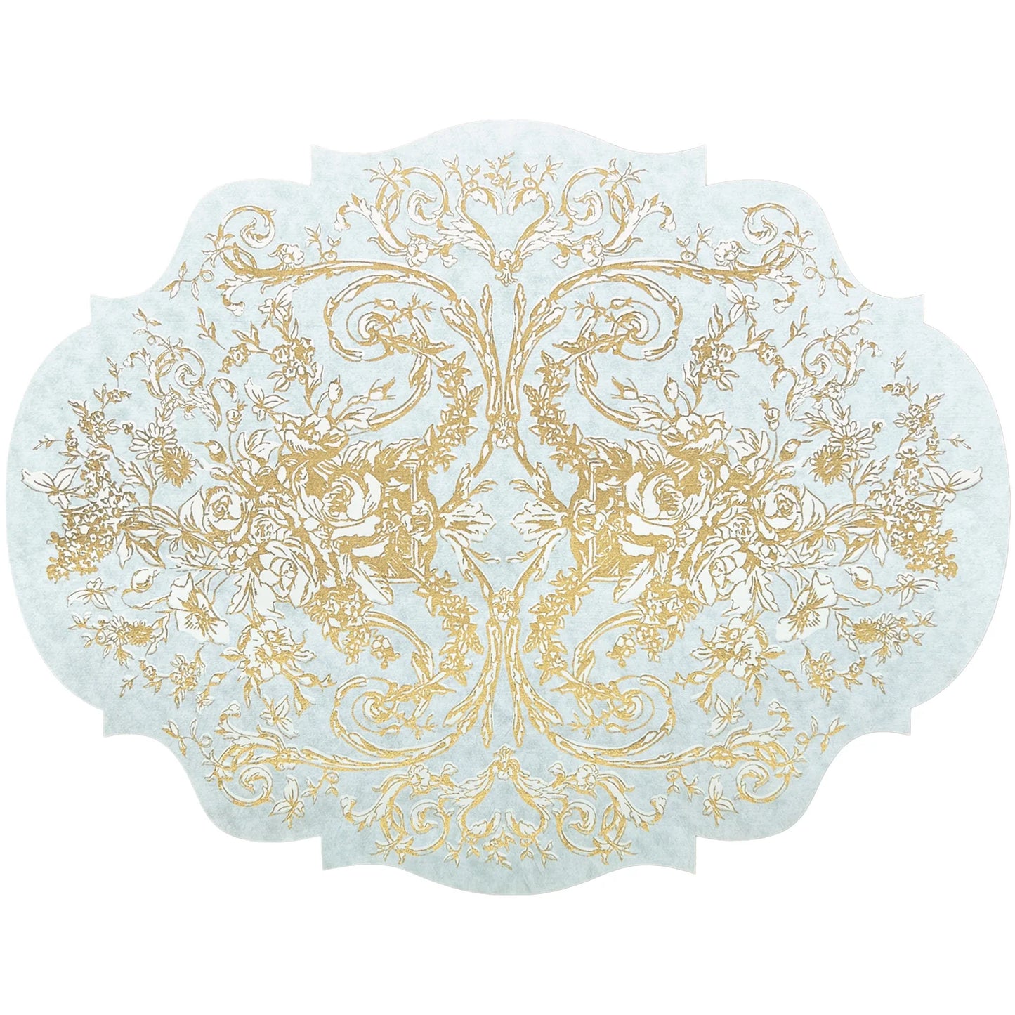 Die-cut Gilded Scroll Frame Placemat - 12 Sheets