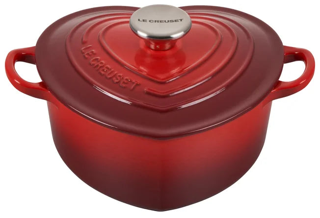 Le Creuset Enameled Cast Iron L'Amour Collection 2 Qt Heart Sheped Dutch Oven with Lid