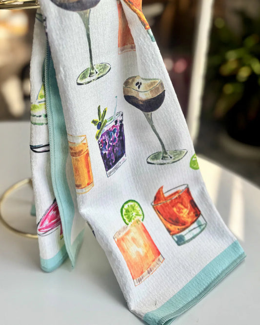 Shaken, Not Stirred Tea Towel