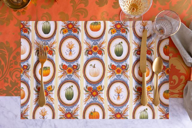 Antique Pumpkin Frame Placemat - 20 Sheets
