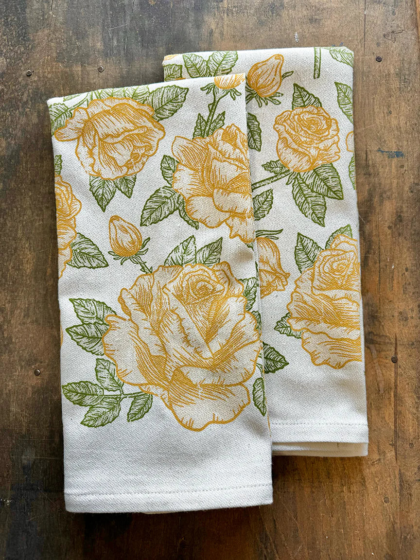 Rose Pattern Kitchen Towel
