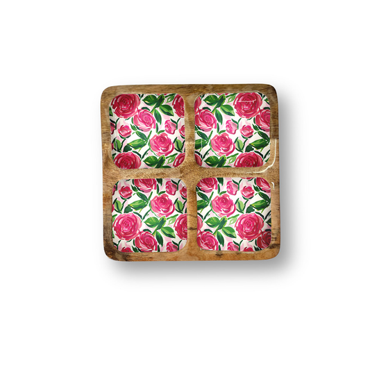 My Casita - Roses 12" Quad Tray w/ 4 Compartments 8-39