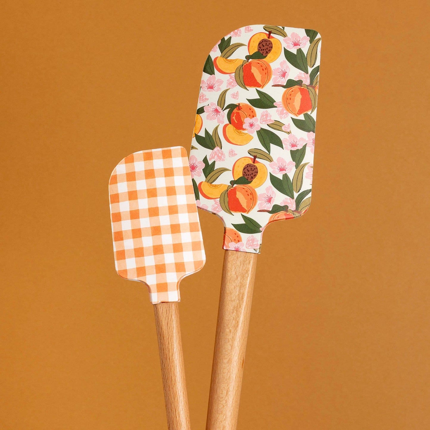 Paper Farm Press - Peach Blossom Silicone Kitchen Spatulas - Set of 2