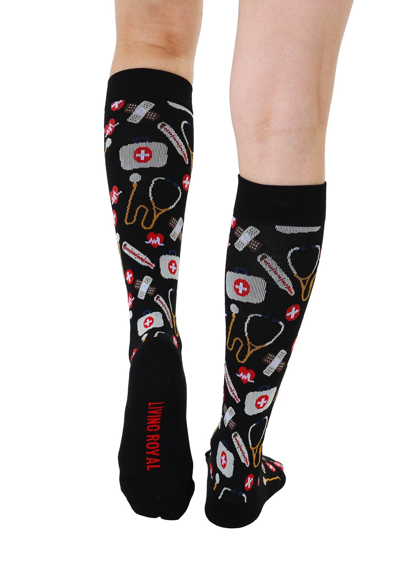 Living Royal - Compression Socks (15-20mmHg) - Emergency Room - Black