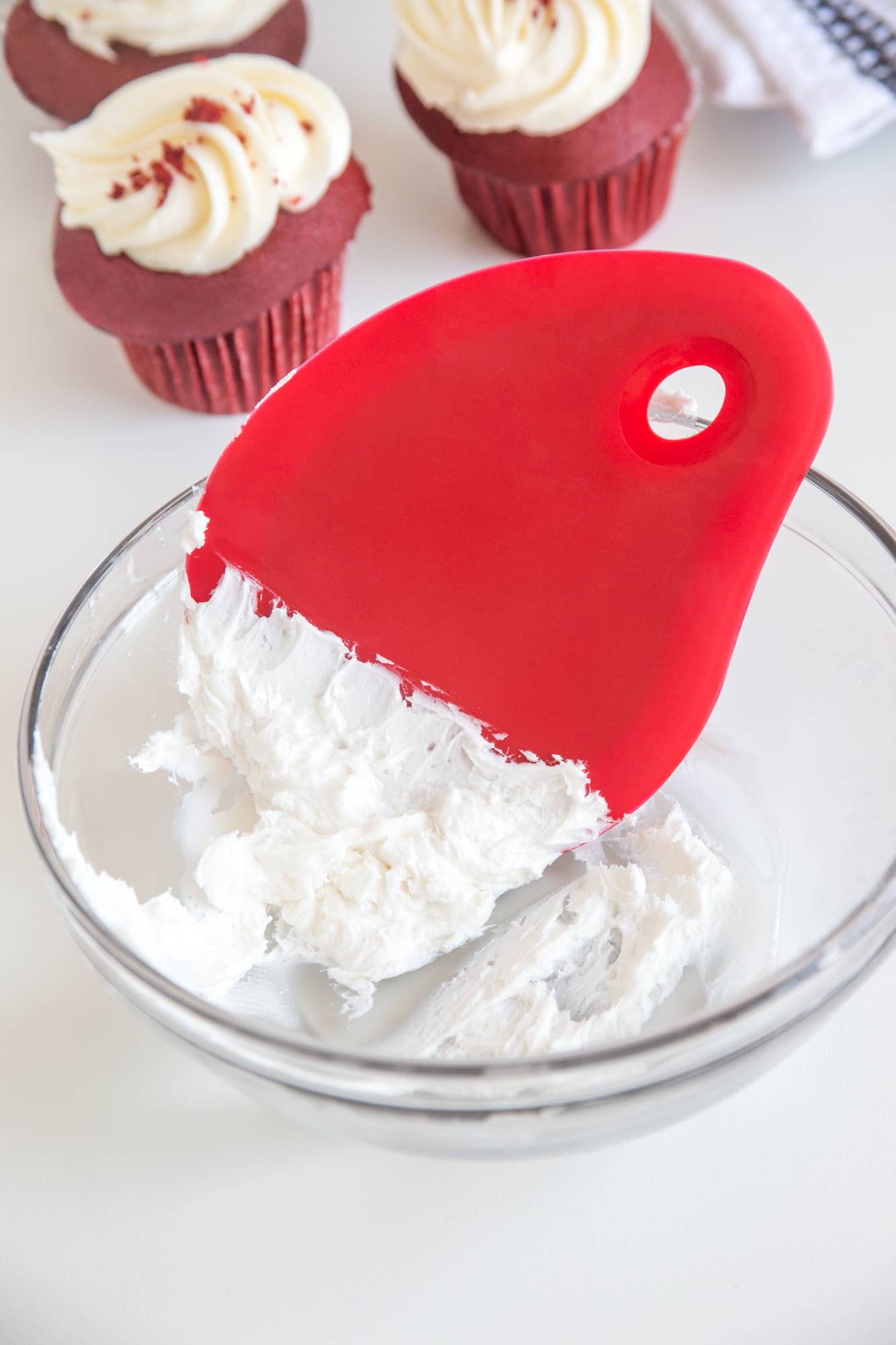Fox Run Silicone Bowl Scraper, Red, 5.5" x 4.5"