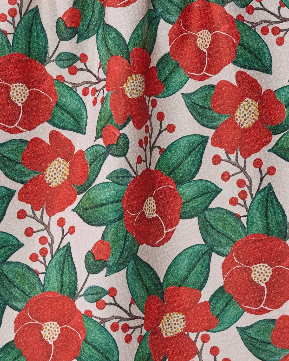 Winter Camellia Tea Towel - Holiday 2026