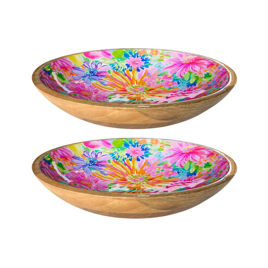 My Casita - Bright Floral Shallow Bowl (10" in Pack of 2) 5-12-B
