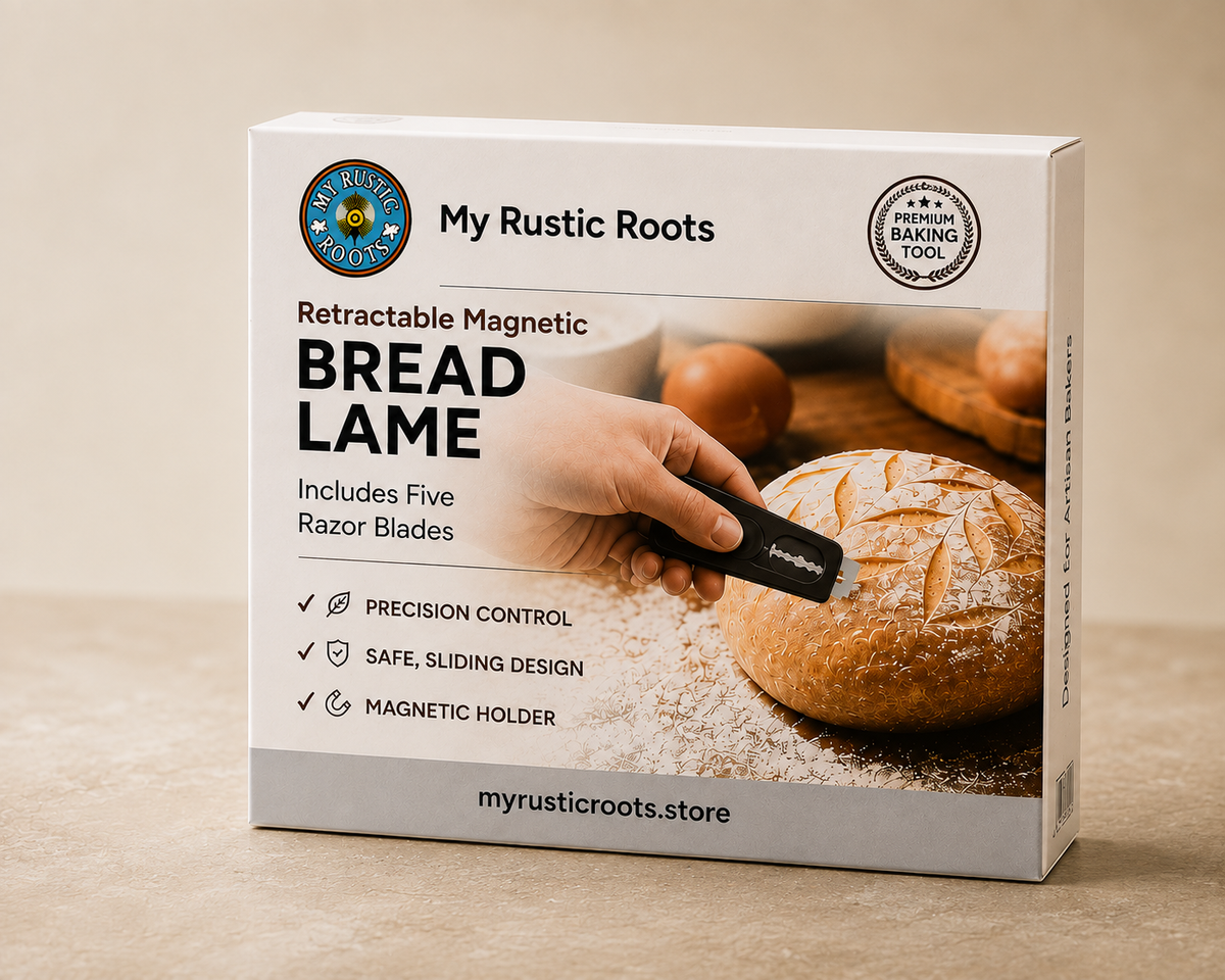 My Rustic Roots - Black Magnetic Retractable Bread Lame  & 5 Razor Blades